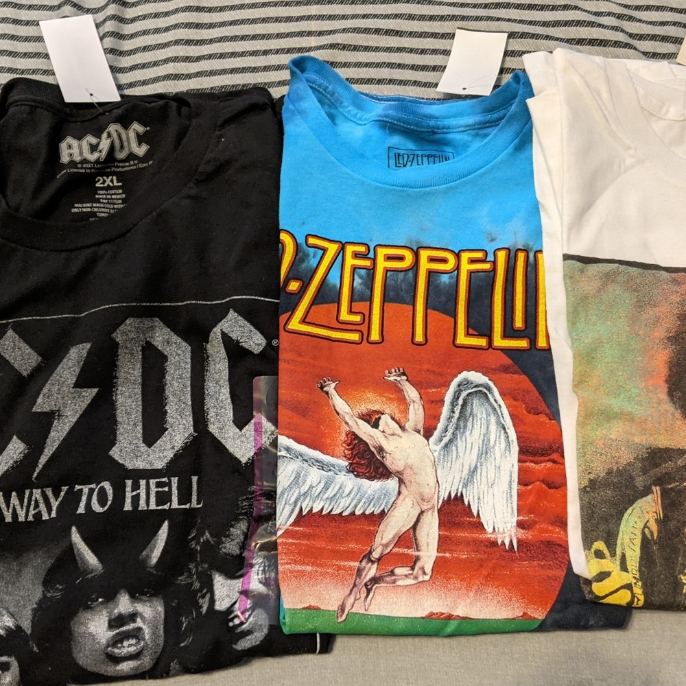 5 Vintage Rock T-shirts